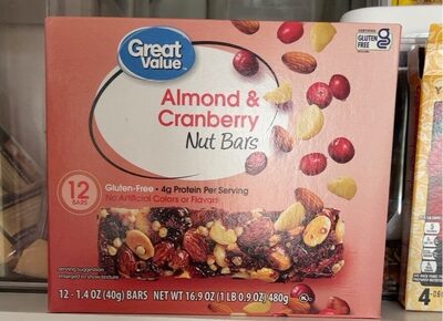 Almond & Cranberry Nut Bars, Almond & Cranberry