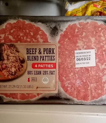 Beef & Pork Blend Patties, Beef & Pork