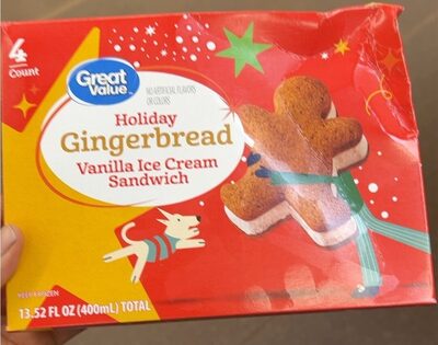 Gingerbread Holiday Vanilla Ice Cream Sandwich, Gingerbread