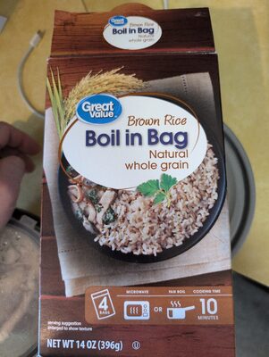 Brown Boil In Bag Natural Whole Grain Rice, Brown