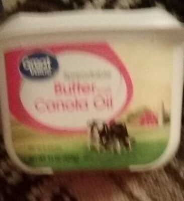 Spreadable Butter With Canola Oil, Canola Oil