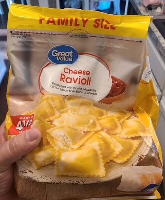 Five Cheese Enriched Pasta Filled With Ricotta, Asiago, Parmesan, Mozzarella And Romano Cheeses Ravioli, Five Cheese