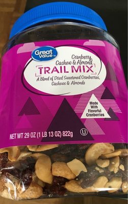 Cranberry, Cashew & Almond Trail Mix, Cranberry, Cashew & Almond