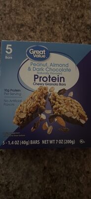 Peanut, Almond & Dark Chocolate Protein Chewy Granola Bars, Peanut, Almond & Dark Chocolate