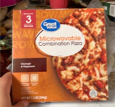 Sausage & Pepperoni Microwavable Combination Pizza, Sausage & Pepperoni
