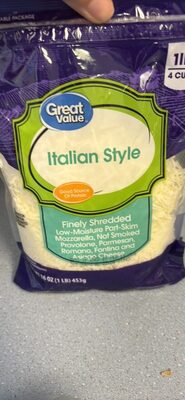 Italian Style Finely Shredded Low-Moisture Part-Skim Mozzarella, Not Smoked Provolne, Parmesan, Romano, Fantina And Asiago Cheese, Italian Style