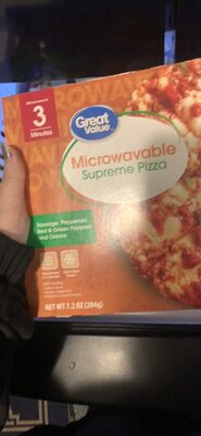 Supreme Microwavable Sausage, Pepperoni, Red & Green Peppers And Onions Pizza, Supreme