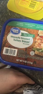 Mesquite Smoked Thin Sliced Turkey Breast, Mesquite Smoked