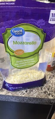 Mozzarella Low-Moisture Part-Skim Finely Shredded Cheese, Mozzarella