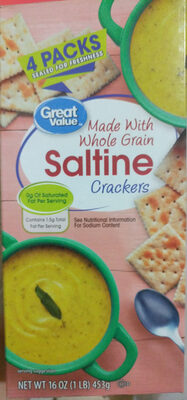 Saltine Crackers With Whole Grain, Whole Grain