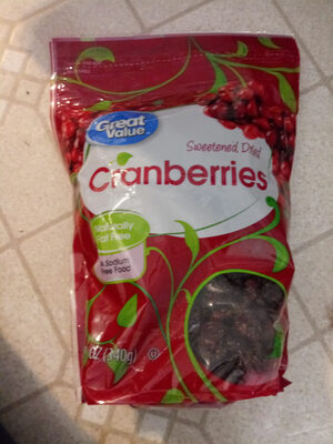 Sweetened Dried Cranberries, Sweetened