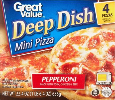 Pepperoni Deep Dish Mini Pizza, Pepperoni