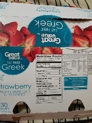 Strawberry Fruit On The Bottom Greek Nonfat Yogurt, Strawberry