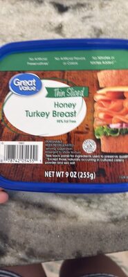 Honey Thin Sliced Turkey Breast, Honey