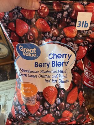 Cherry Berry Blend With Strawberries, Pitted Dark Sweet Cherries, Blueberries And Pitted Red Tart Cherries, Cherry Berry Blend