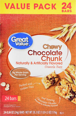Chocolate Chip Chewy Granola Bars, Chocolate Chip