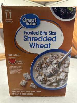 Frosted Bite Size Shredded Wheat Sweetened Whole Grain Cereal, Frosted Bite Size Shredded Wheat