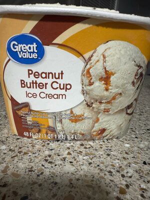 Peanut Butter Cup Peanut Butter Ice Cream With Fudge & Peanut Butter Ribbons & Peanut Butter Cup Pieces, Peanut Butter Cup