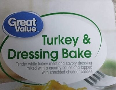 Turkey & Dressing Bake Tender White Turkey Meat And Savory Dressing Mixed With A Creamy Sauce And Topped With Shredded Cheddar Cheese, Turkey & Dressing Bake