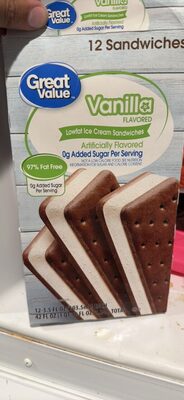 Vanilla Lowfat Ice Cream Sandwiches, Vanilla