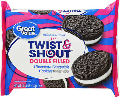 Chocolate Twist & Shout Double Filled Sandwich Cookies, Chocolate