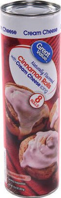 Great Value, Cinnamon Rolls With Cream Cheese Icing