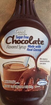 Chocolate Flavored Sugar Free Low Calorie Syrup, Chocolate