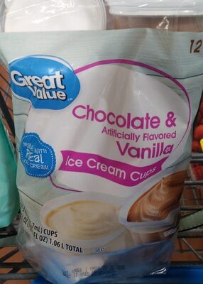 Chocolate & Vanilla Ice Cream Cups, Chocolate & Vanilla