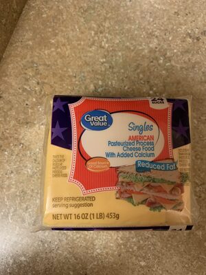 American Reduced Fat Pasteurized Process Cheese Singles, American
