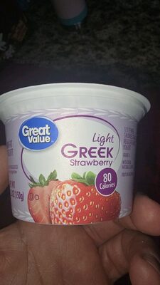 Strawberry Fruit On The Bottom Light Greek Nonfat Yogurt, Strawberry