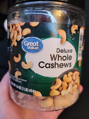 Deluxe Roasted & Salted With Sea Salt Cashews Whole Cashews That Are Roasted In Vegetable Oil With Sea Salt Topical, Deluxe Roasted & Salted With Sea Salt