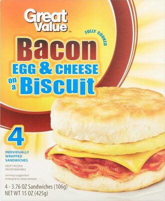Bacon Egg & Cheese Biscuit Sandwiches, Bacon Egg & Cheese