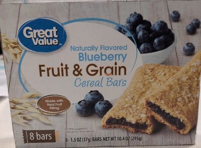 Blueberry Fruit & Grain Cereal Bars, Blueberry