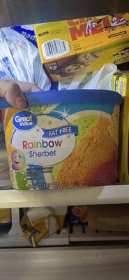 Lime, Orange & Raspberry Rainbow Sherbet, Lime, Orange & Raspberry