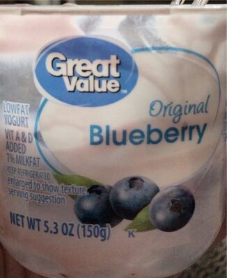 Blueberry Original Lowfat Yogurt, Blueberry