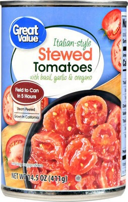 Italian Style Stewed Tomatoes With Basil, Garlic & Oregano, Italian Style