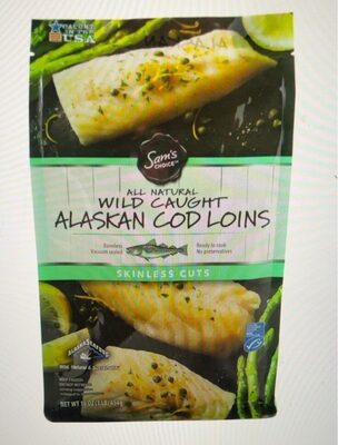 Wild Caught Skinless Cuts Alaskan Cod Loins