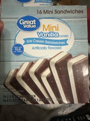 Vanilla Ice Cream Mini Sandwiches, Vanilla