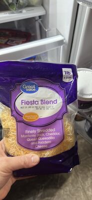 Fiesta Blend Monterey Jack, Cheddar, Queso Quesadilla And Asadero Shredded Cheese, Fiesta Blend
