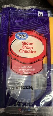 Sharp Cheddar Deli Style Sliced Cheese, Sharp Cheddar