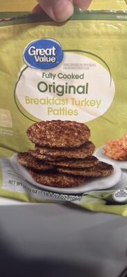 Original Fully Cooked Breakfast Turkey Patties, Original