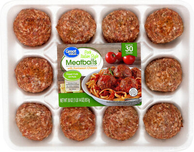 Pork Italian Style Meatballs With Parmesan Cheese, Pork Italian Style With Parmesan Cheese