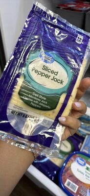 Pepper Jack Monterey Jack Deli Style Sliced Cheese With Jalapeno Peppers, Pepper Jack
