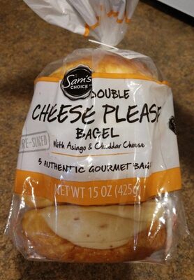 Double Cheese Pre-Sliced Authentic Gourmet Bagels, Double Cheese