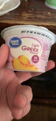 Peach Fruit On The Bottom Light Greek Nonfat Yogurt, Peach