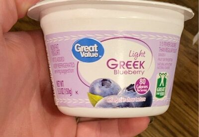 Blueberry Light Flavored Nonfat Greek Yogurt, Blueberry Light