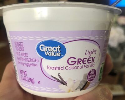 Toasted Coconut Vanilla Light Greek Nonfat Yogurt, Toasted Coconut Vanilla