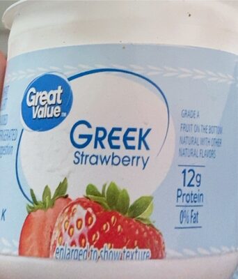 Strawberry Fruit On The Bottom Greek Nonfat Yogurt, Strawberry