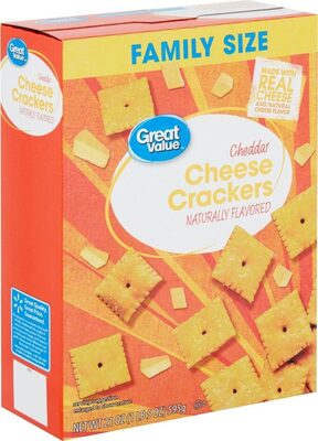 Cheddar Cheese Flavored Baked Snack Crackers, Cheddar Cheese