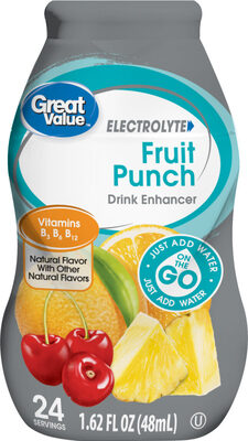 Fruit Punch Flavor Electrolyte Drink Enhancer, Fruit Punch